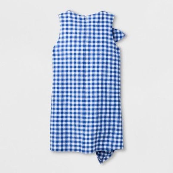 New CAT & JACK Blue+White Gingham Plaid Dress - Picture 7 of 7
